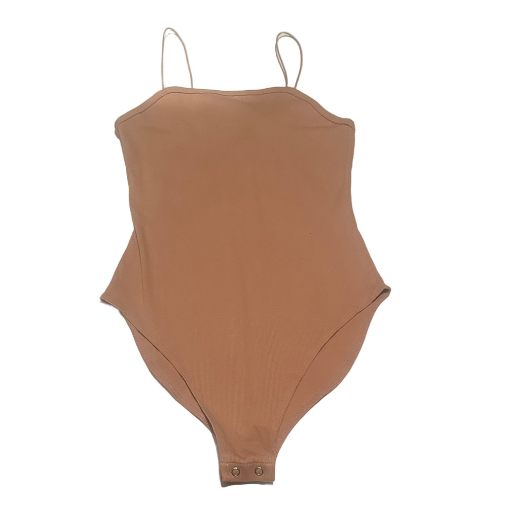 Small Wild Fable Camel Spaghetti Strap Bodysuit